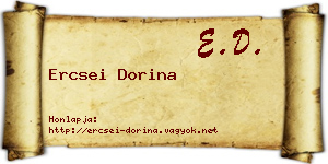 Ercsei Dorina névjegykártya